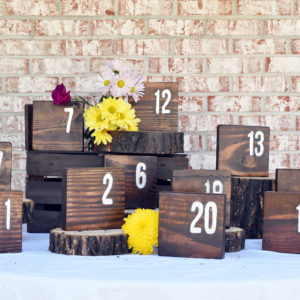 Wedding Event rentals table numbers