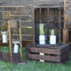 rustic candle holders