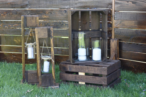 rustic candle holders