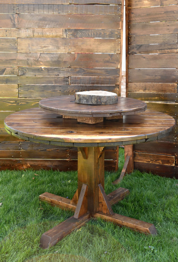 wood centerpiece