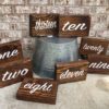 wood table numbers for rent