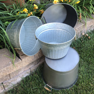 galvanized buckets for rent