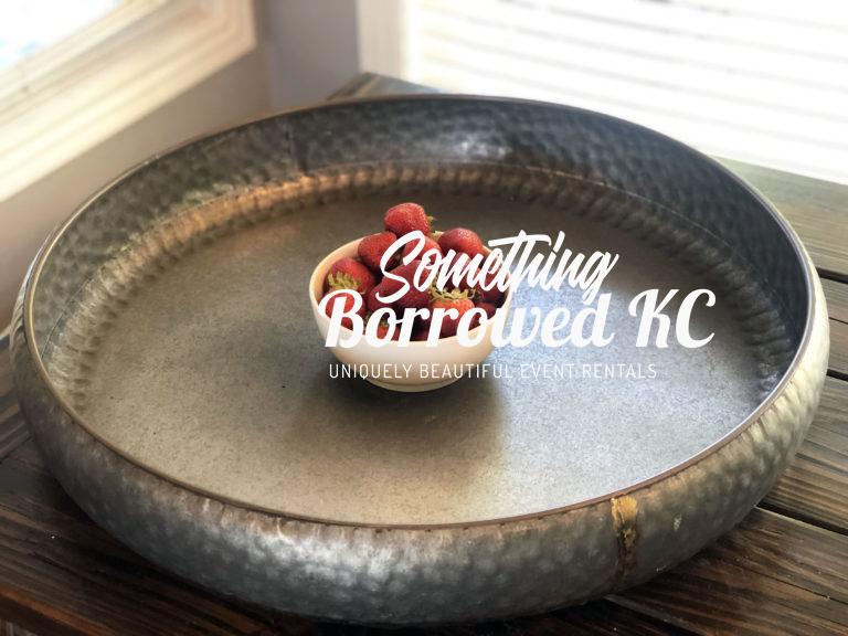 Round Hammered Metal Tray 3 Something Borrowed KC
