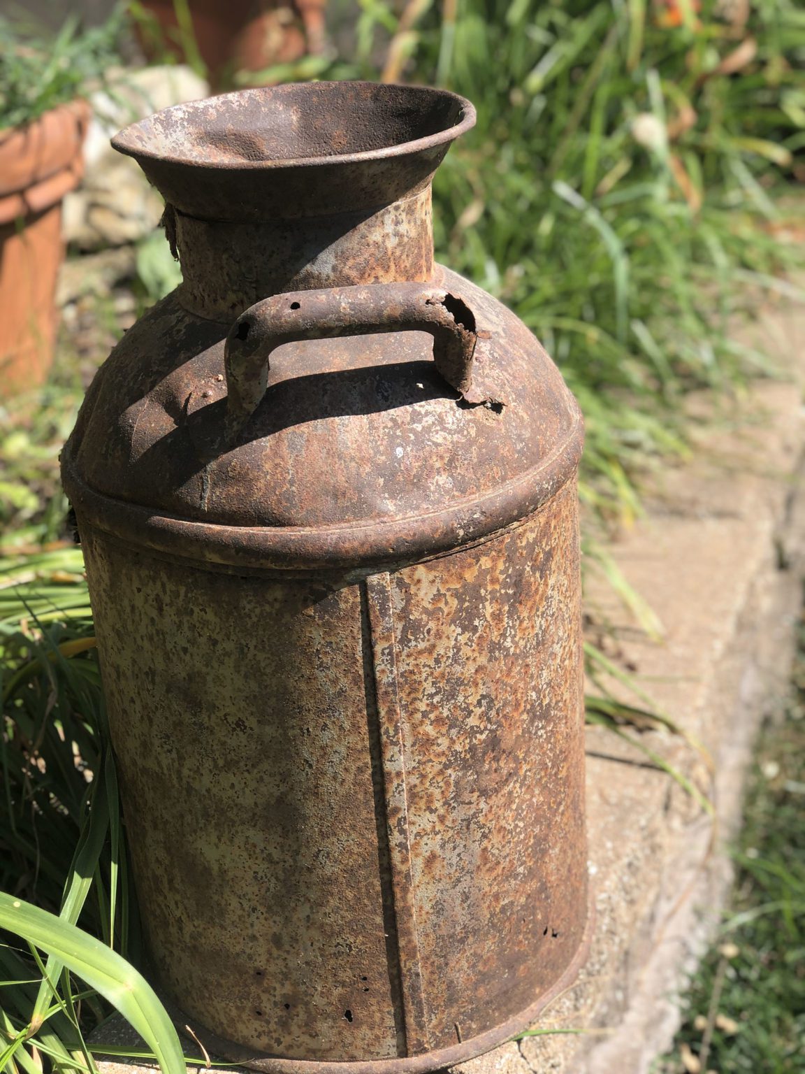 Rustic Metal Milk Can 4 Something Borrowed KC