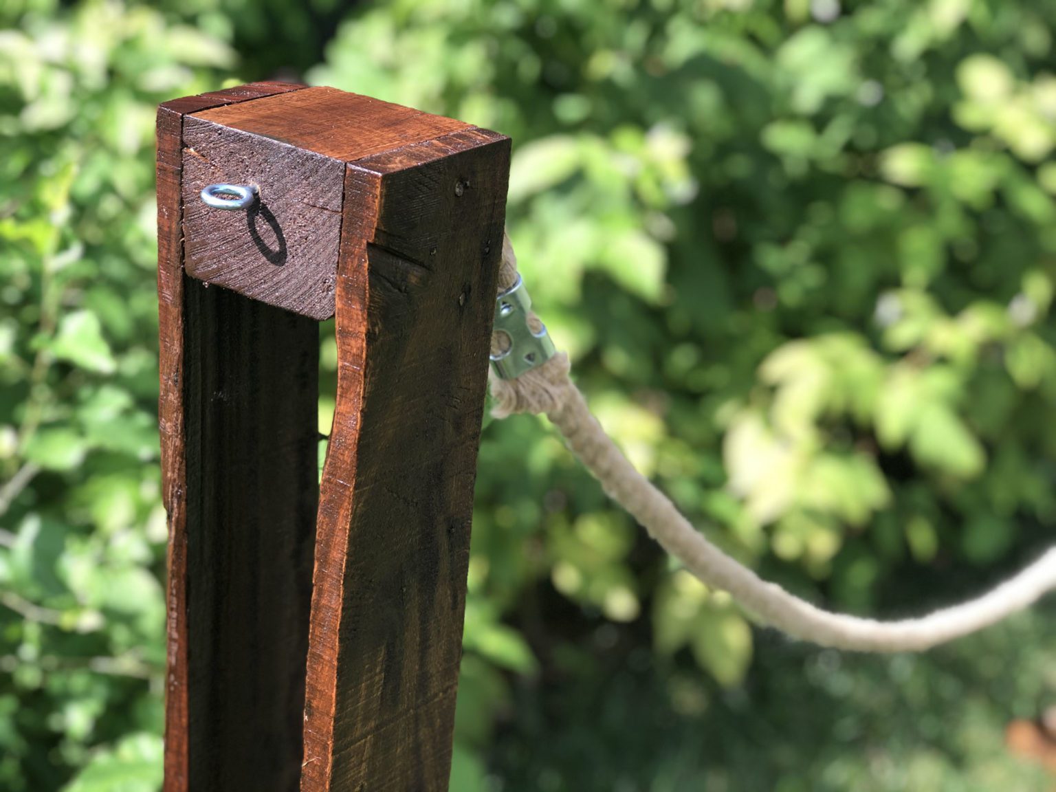 Wood Stanchions Poles With Rope 3 Something Borrowed KC