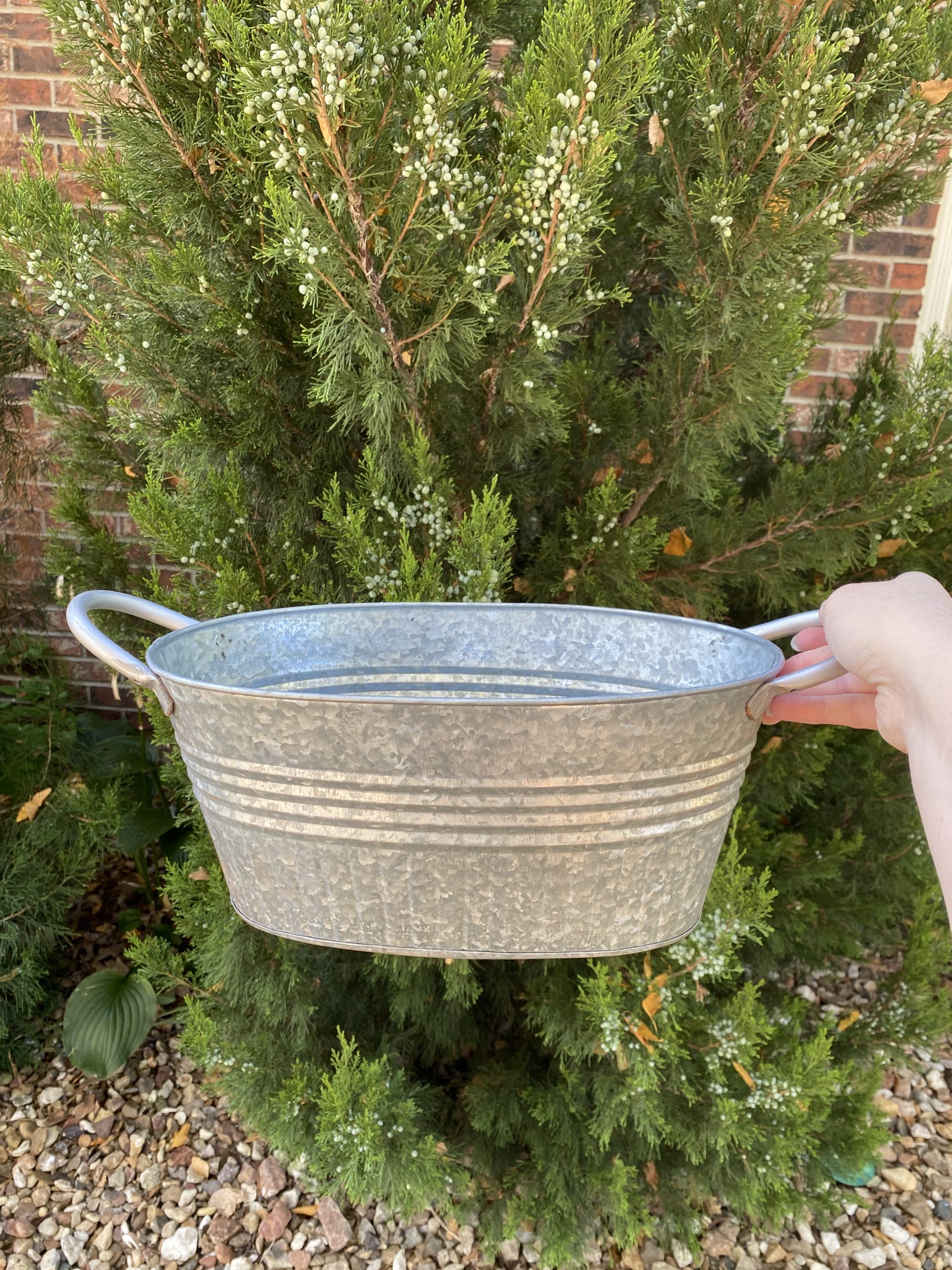 Small Nesting Galvanized Metal Tubs Set10 Something Borrowed KC