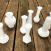 white vintage vases