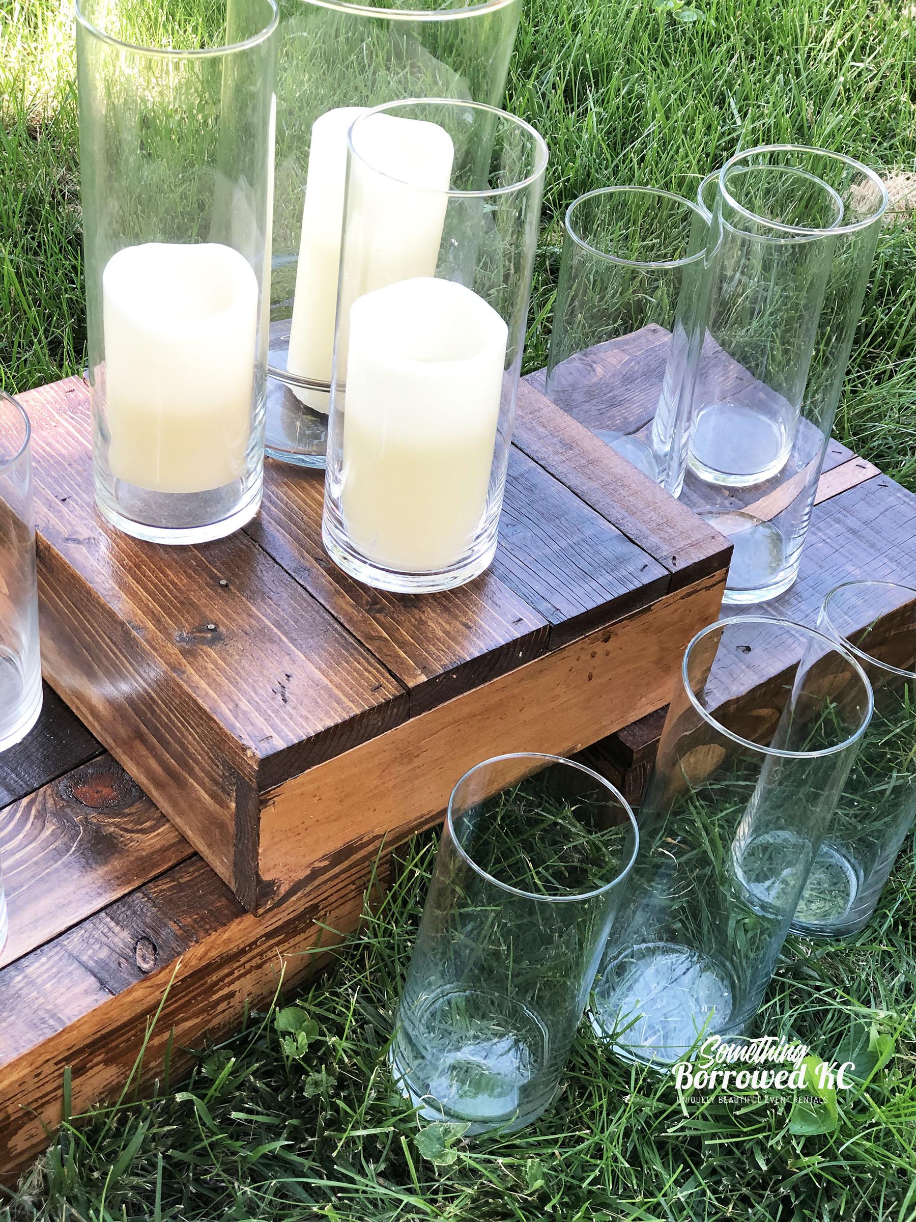 Clear Glass Vases Candle Holders .50 Something Borrowed KC