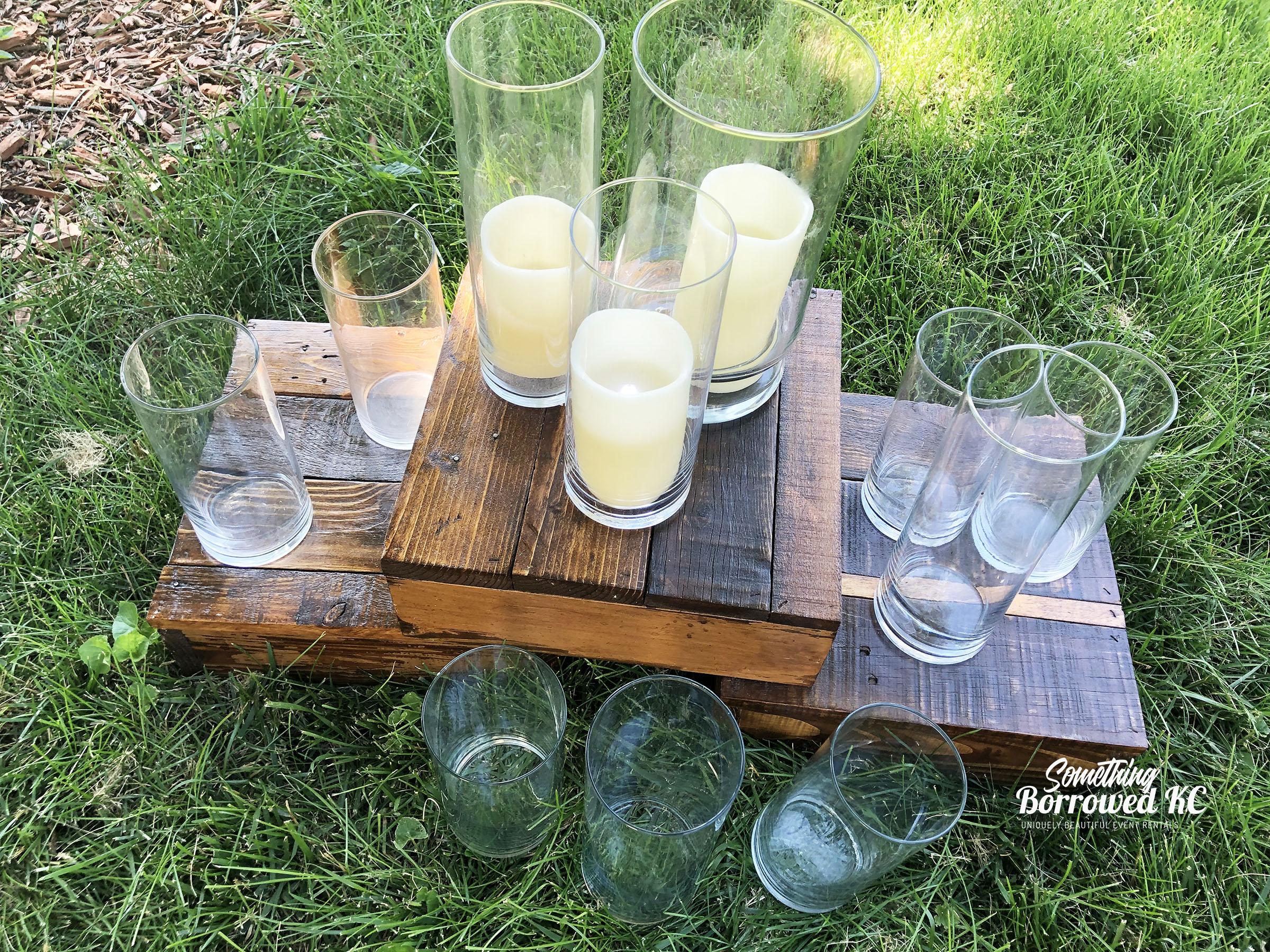 Clear Glass Vases Candle Holders .50 Something Borrowed KC