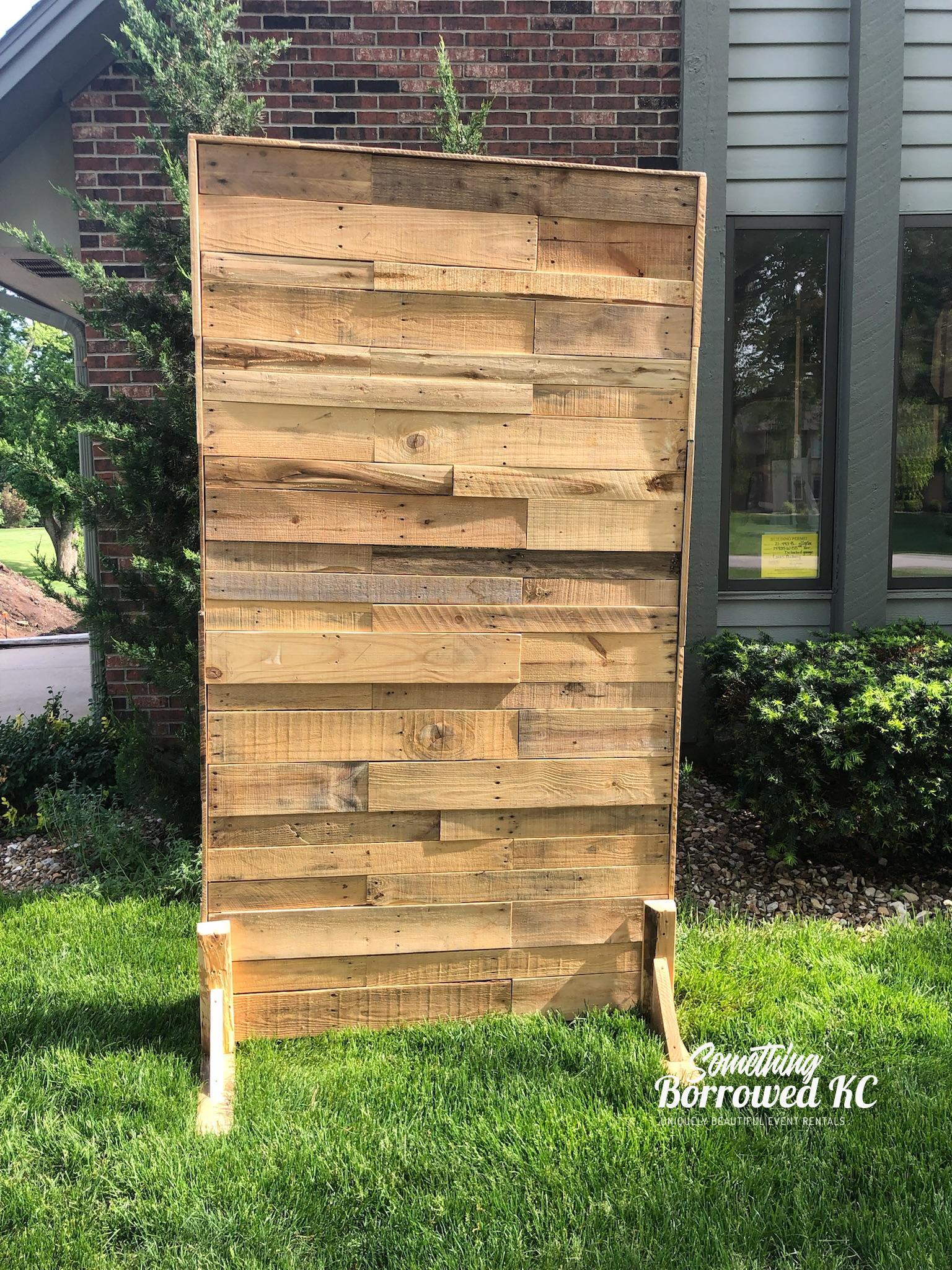 Natural Pallet Backdrop Wall50 Something Borrowed KC