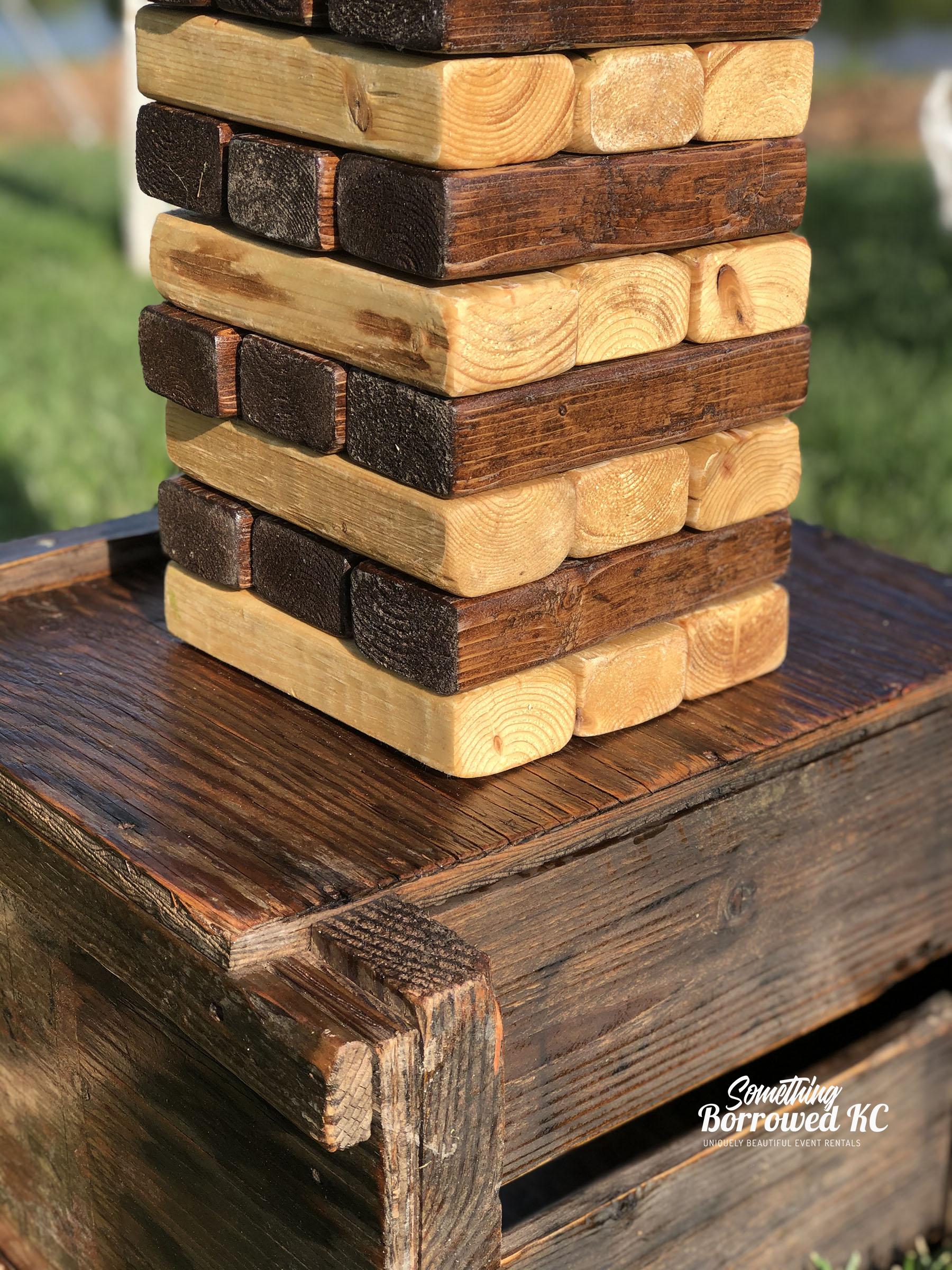 Giant Jenga Game 20 Something Borrowed KC