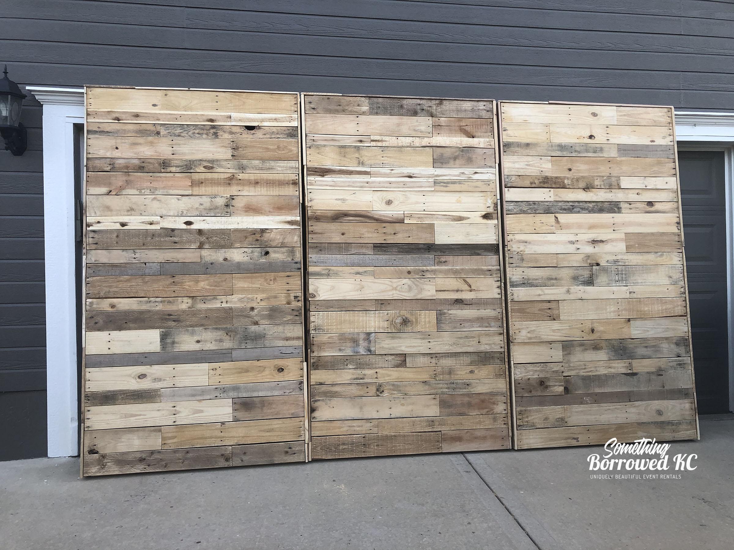 Natural Pallet Backdrop Wall35 Something Borrowed KC
