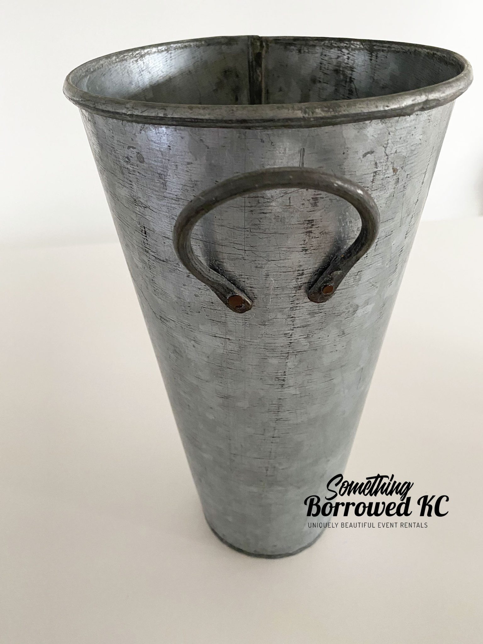 Medium Galvanized Metal Flower Buckets3 Something Borrowed KC