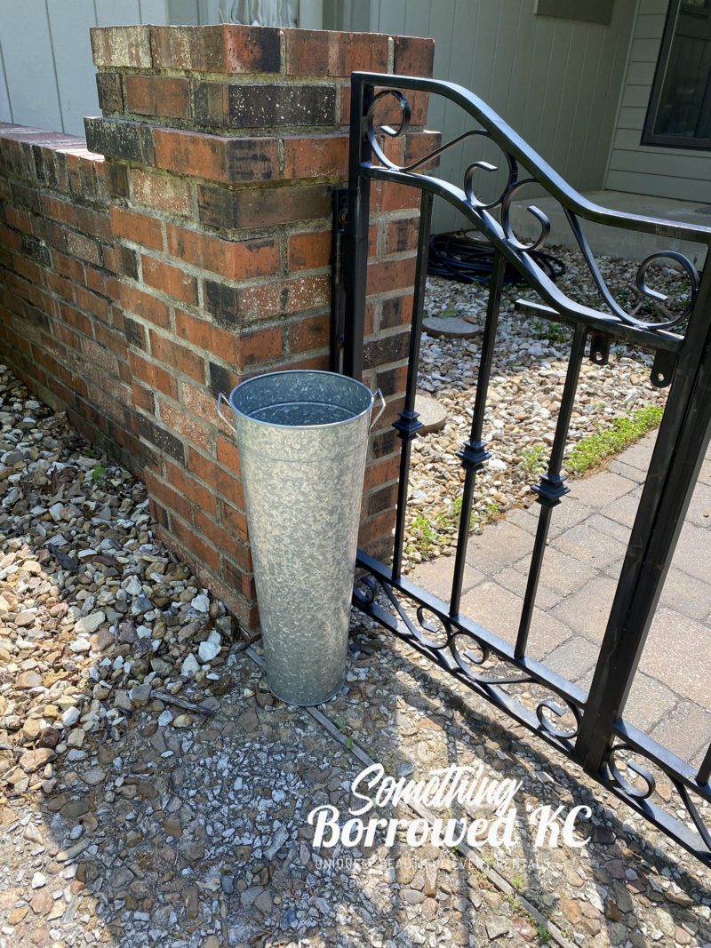 Large Galvanized Metal Flower Buckets4 Something Borrowed KC