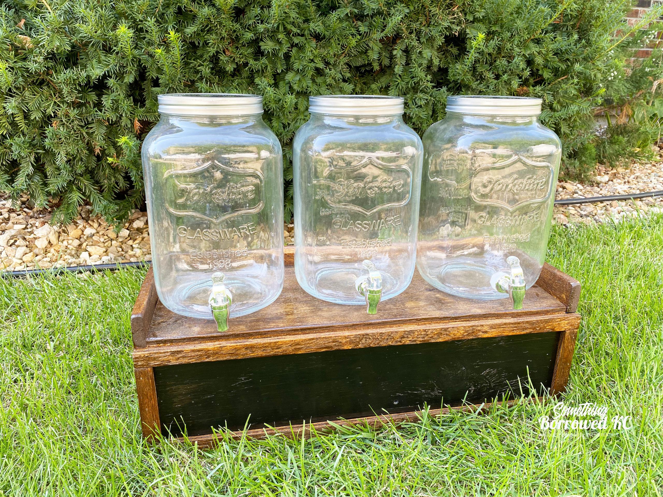 Mason Jar Beverage Dispenser Set of 3-$30