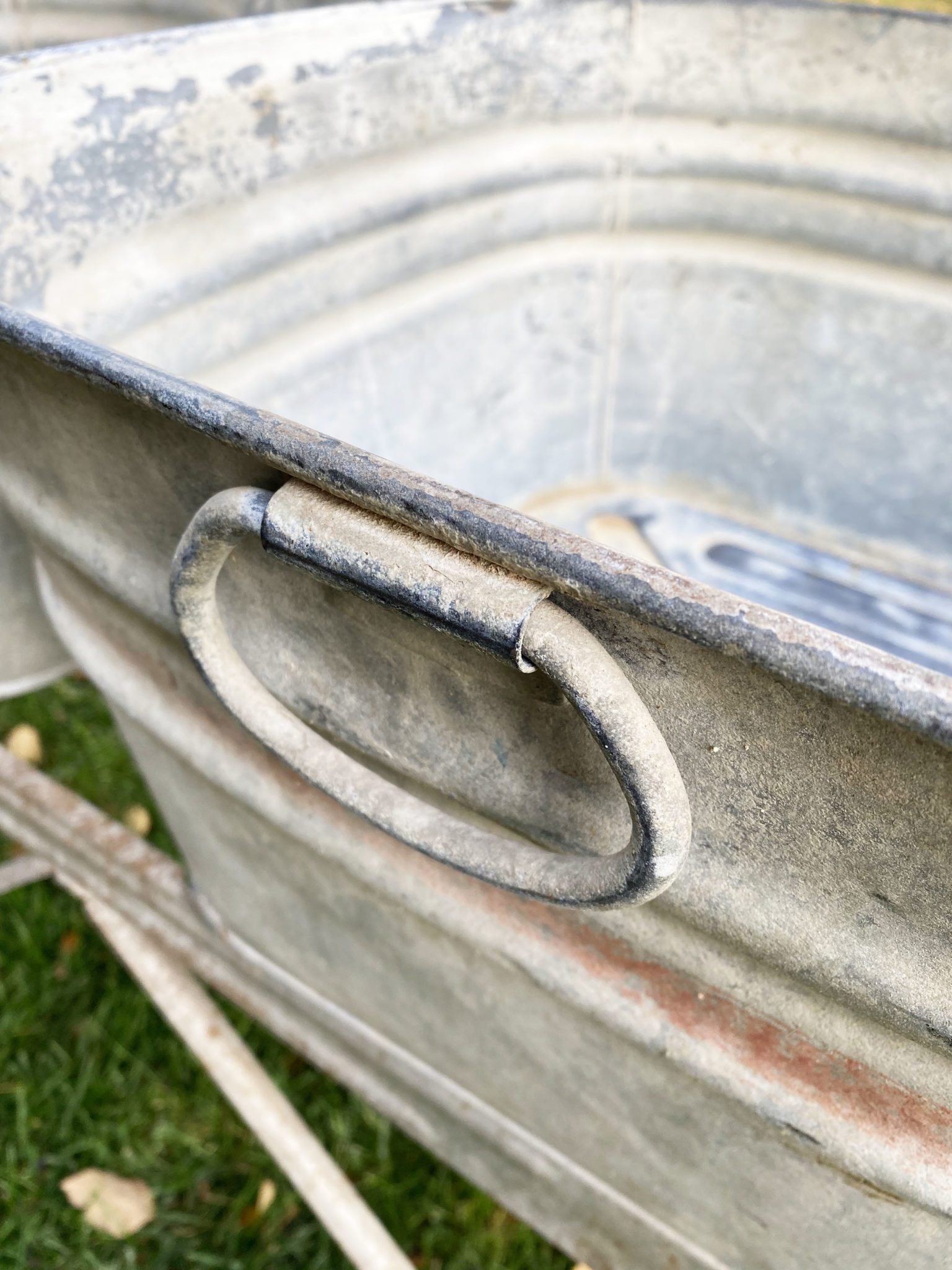 Large Galvanized Two Tub Metal Bucket on Stand40 Something Borrowed KC