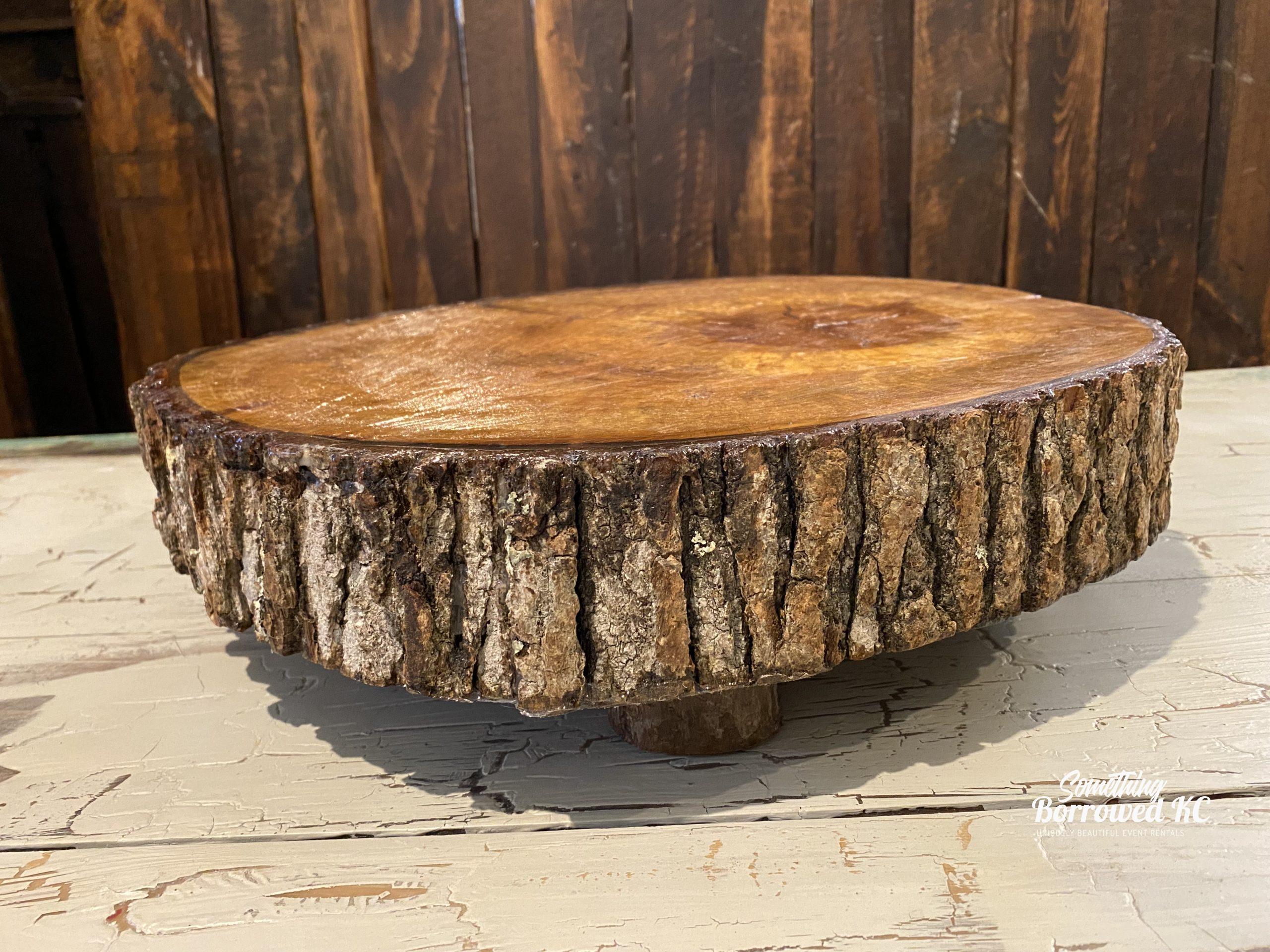 Large Log Slice Cake Stand Log Slice/centerpieces 15-19 Inches Select Any Size! 