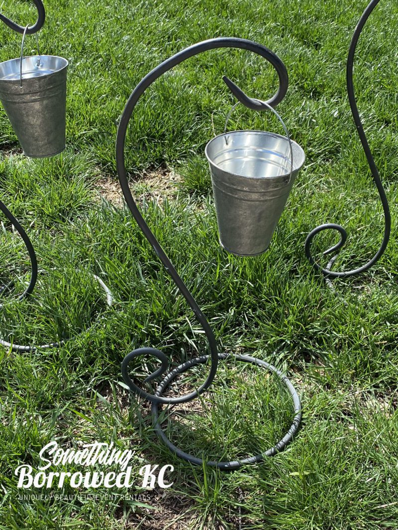 Small Galvanized Metal Hanging Bucket1.50 Something Borrowed KC