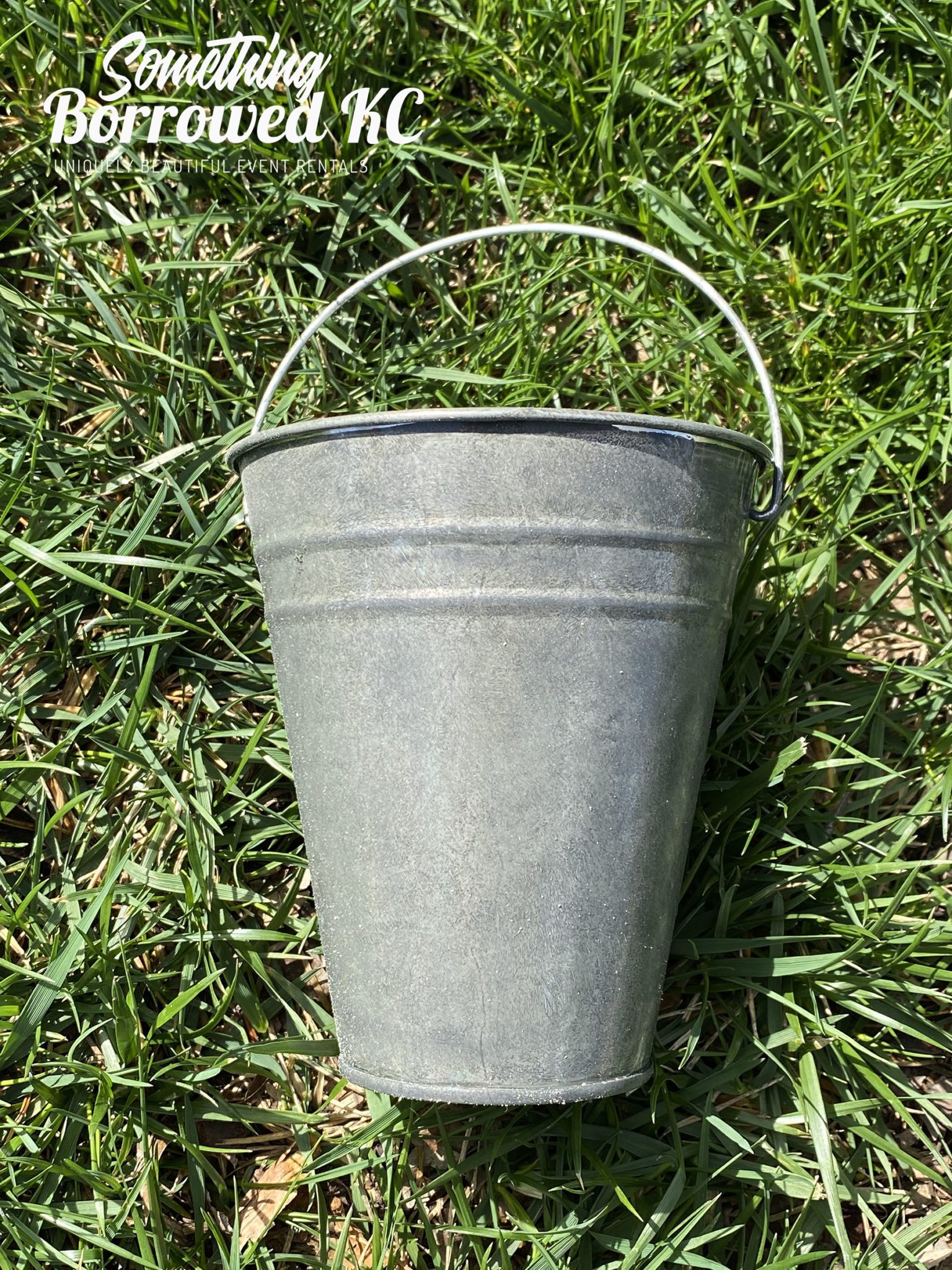 Small Galvanized Metal Hanging Bucket1.50 Something Borrowed KC