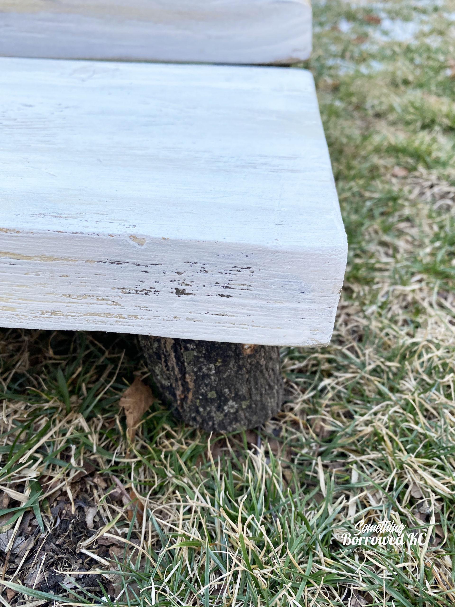 Farmhouse Whitewashed Risers or Cupcake Stands Set of 4 Rectangle- $12 - Image 7