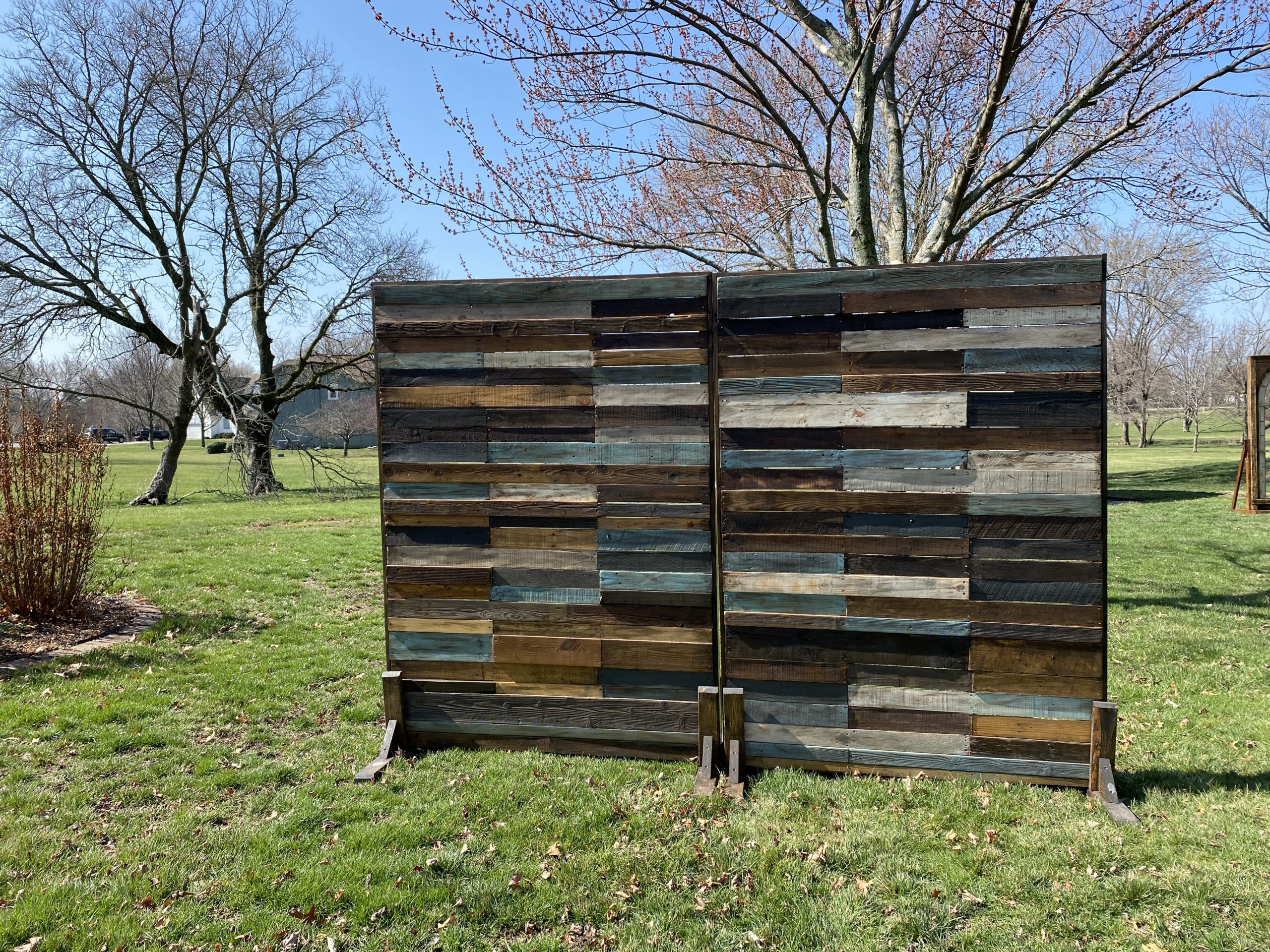 Mixed Wood Pallet Backdrop Wall50 Something Borrowed KC