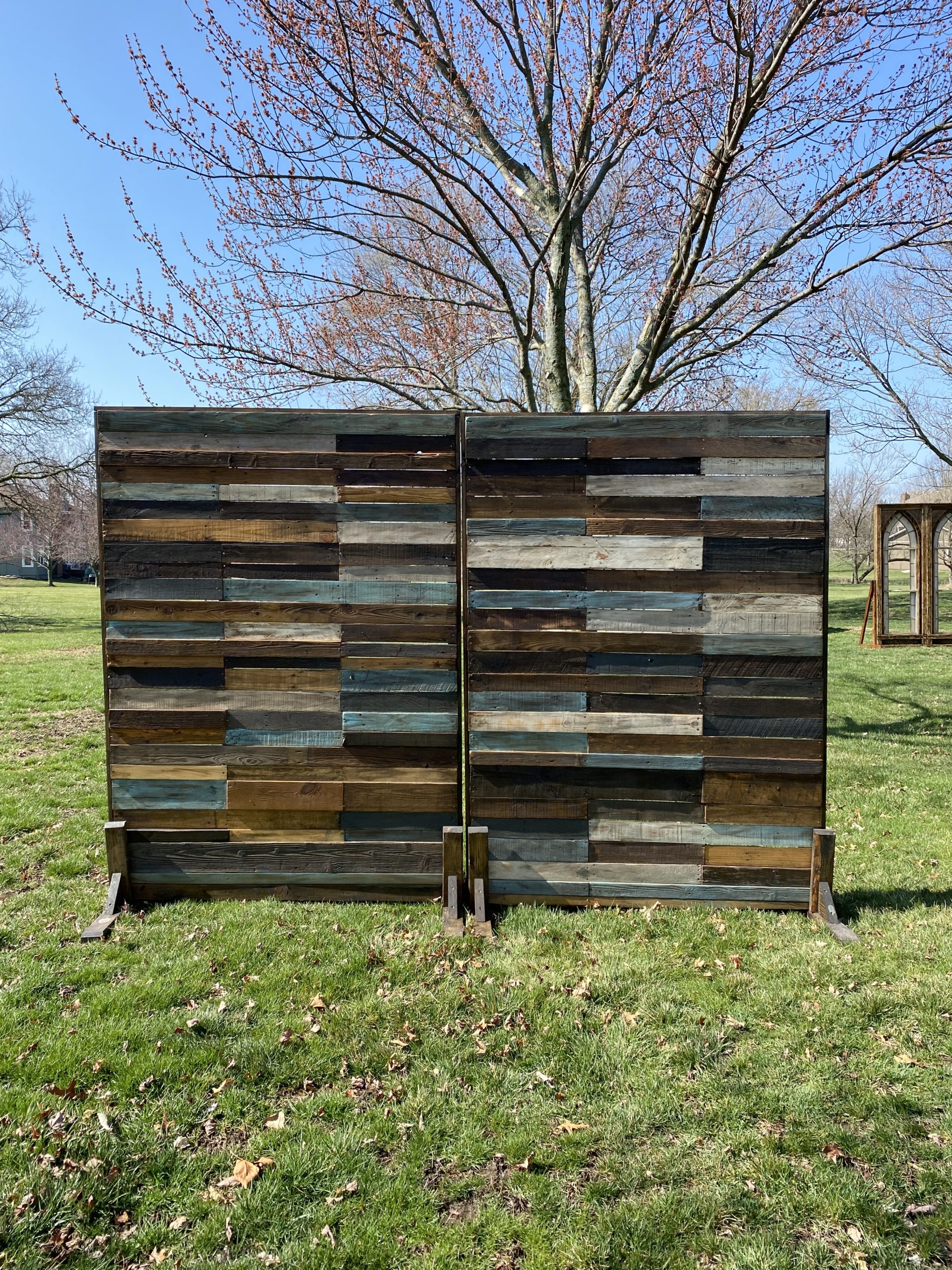 Mixed Wood Pallet Backdrop Wall50 Something Borrowed KC