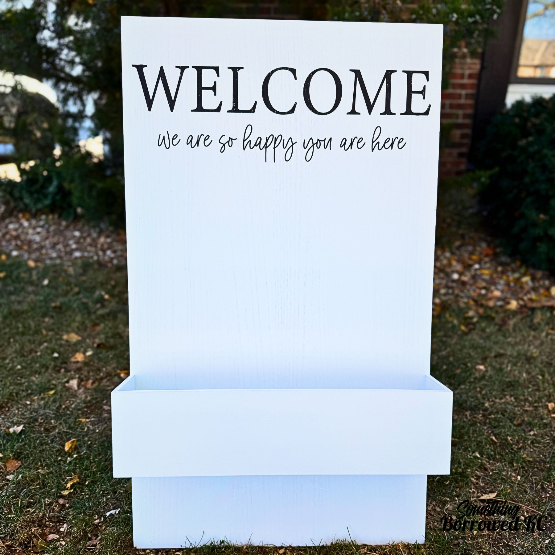 White Welcome Flower Box Sign- $15 - Image 4