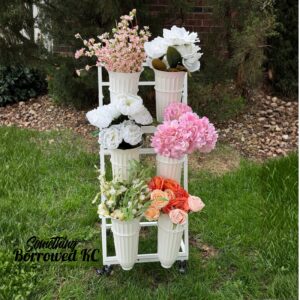 6 Bucket Flower Display Stand-$30