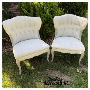 Pair of Light Grey Vintage Chairs