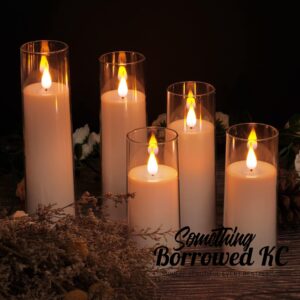 Battery Powered Vase Candles Set of 5